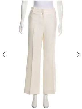 Celine Ivory Wide-Leg Trousers